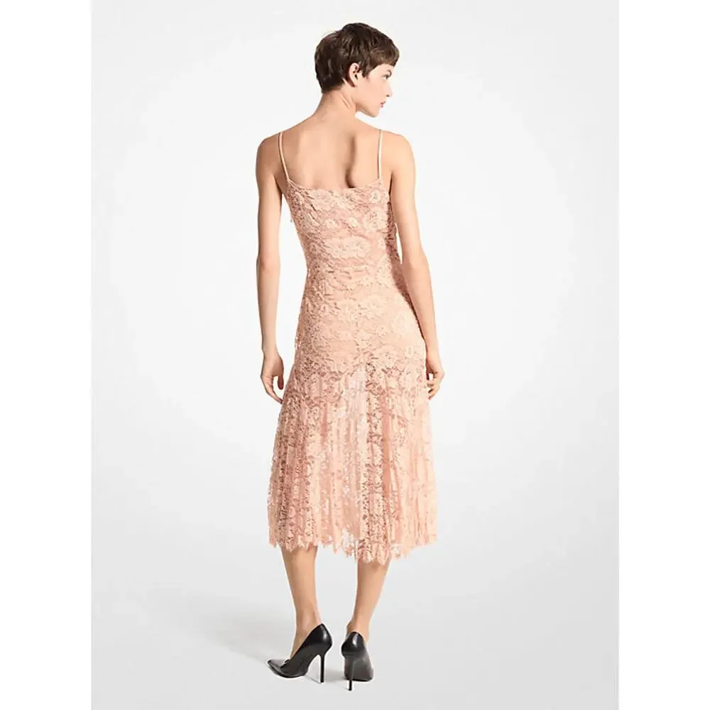 Michael Kors Women's Crushed Floral Lace Slip‎ Dress SIZE 6